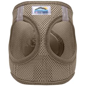 American River Solid Ultra Choke Free Dog Harness (Color: Fossil Brown, size: large)
