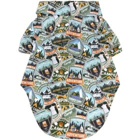 Hawaiian Camp Shirt (Color: Camping Adventure, size: large)
