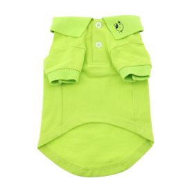 Solid Dog Polo (Color: Green Flash, size: 3X-Large)