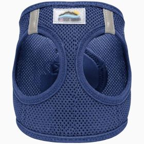 American River Solid Ultra Choke Free Dog Harness (Color: Navy, size: small)